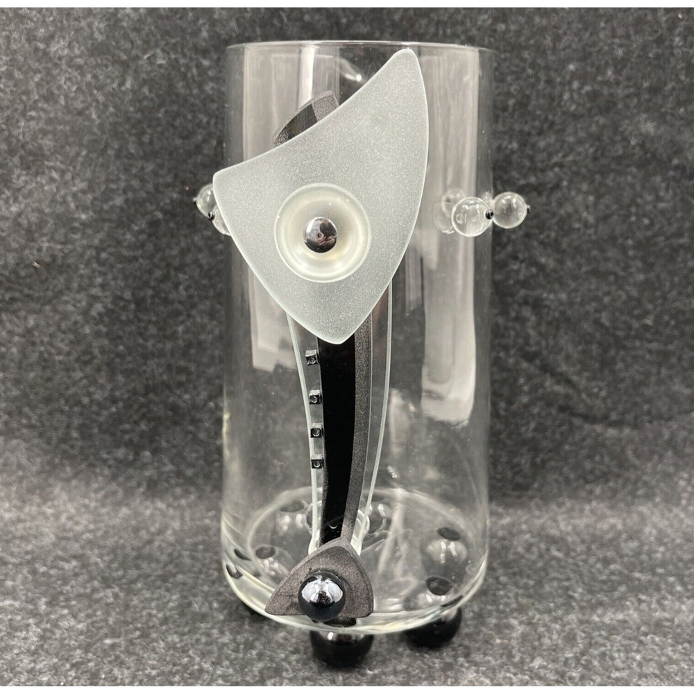 George Ponzini Pitcher‎ Deco Art Glass Signed Barware